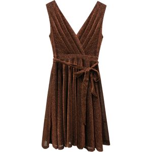 Apricot Cocktailjurk  bruin