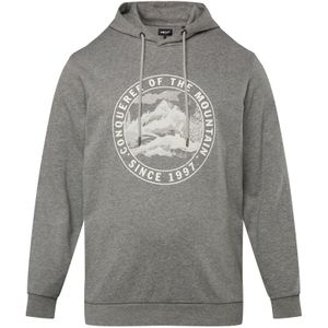 Men Plus Sweatshirt  grijs gemêleerd / wit
