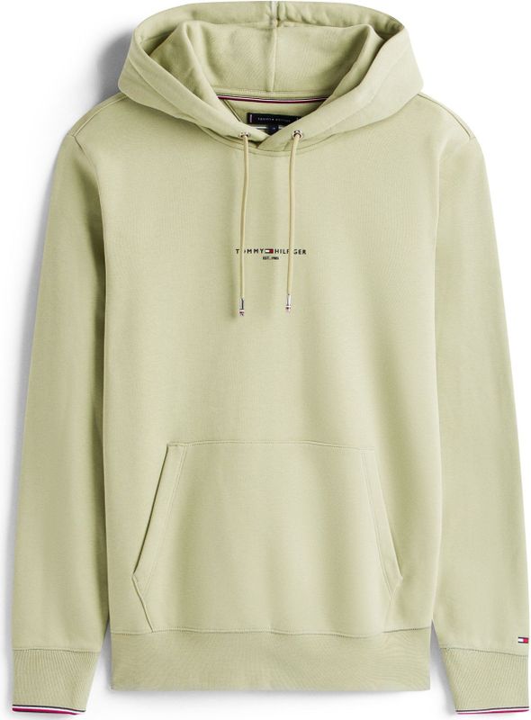 TOMMY HILFIGER - Sweatshirt - Pastelgroen - Capuchon met Trekkoord