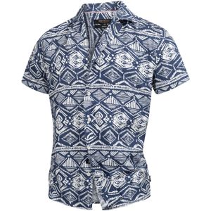 INDICODE JEANS Overhemd 'Frey'  navy / wit