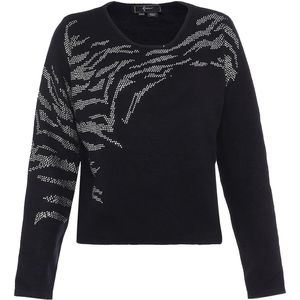 faina Trui  zwart / zilver