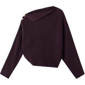 MANGO Trui 'Twister'  wijnrood