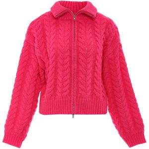 Sookie Gebreid vest  framboos