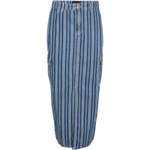 PIECES Rok 'JUBEL'  blauw / wit