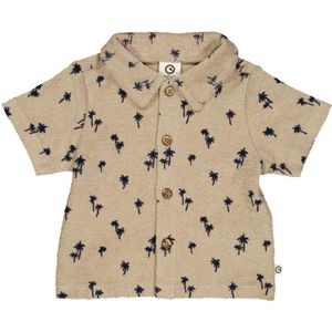 Müsli by GREEN COTTON - Overhemd - Beige / Zwart - Regular Fit
