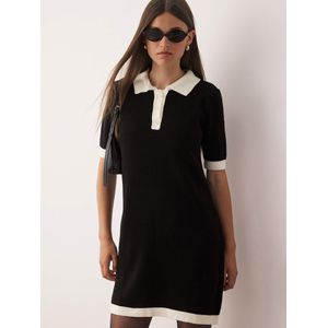 Trendyol Jurk  zwart / wit