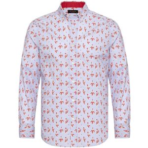 By Diess Collection Overhemd  lichtblauw / robijnrood / wit