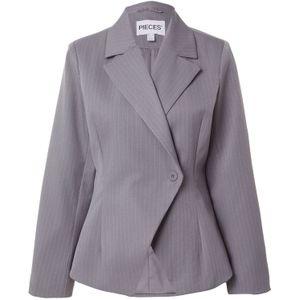 Pcfalka - Getailleerd Krijtstreep Blazer - Zakelijk - Polyester