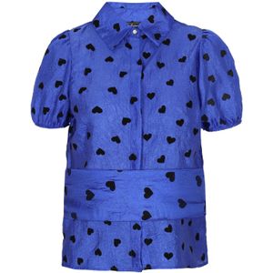 faina Blouse 'Fashion Look'  blauw / zwart