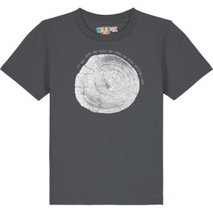 watabout.kids Shirt 'Baumscheibe'  antraciet / lichtgrijs