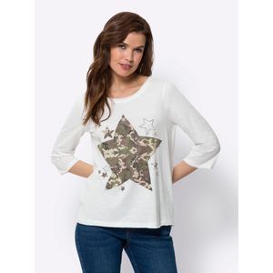 Shirt - Ecru - 100% Katoen - Gedessineerd