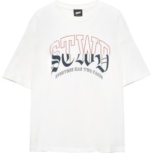 Pull&Bear Shirt  navy / lichtoranje / wit