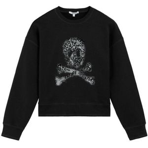 Scalpers Sweatshirt 'Skullflock'  grijs / zwart