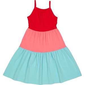 Fred's World by GREEN COTTON Jurk  lichtblauw / pink / rood