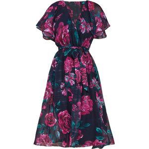 GODDIVA Jurk  groen / pink / zwart