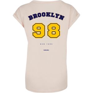 F4NT4STIC Shirt 'Brooklyn 98 NY'  sand / geel / purper