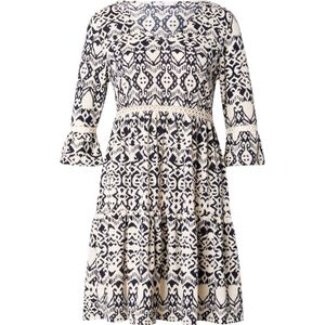 Tuniekjurk - Beige - Polyester - V-hals met 3/4-mouwen