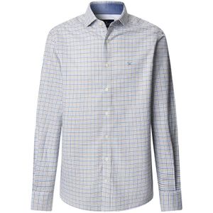 Hackett London Overhemd  lichtblauw / donkerblauw / lichtbruin / wit