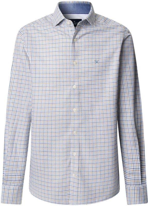 Hackett London Overhemd  lichtblauw / donkerblauw / lichtbruin / wit