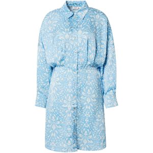 SAINT TROPEZ Blousejurk 'Imena'  lichtblauw / wit