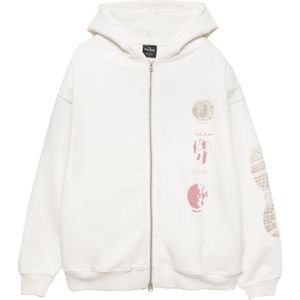 Pull&Bear Sweatvest  beige / poederroze / wit