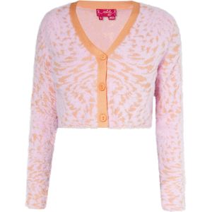 swirly Gebreid vest  oranje / rosa