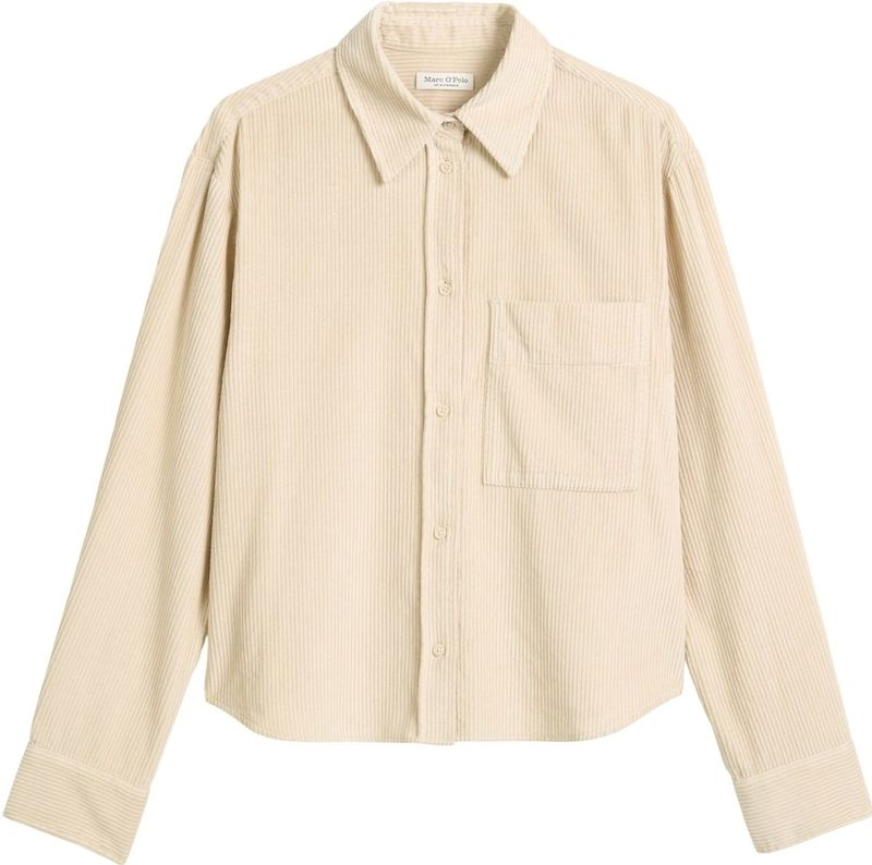 Marc O'Polo - Blouse - Beige - Klassieke Blouse - Lange Mouw