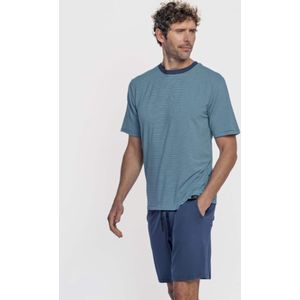 zd ZERO DEFECTS Pyjama kort 'Short modal Zeus blue pyjamas set'  blauw