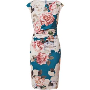 SWING - Cocktailjurk - Knielang - Bloemenmotief - Nauwsluitend Model