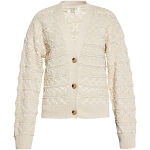 Gaya Gebreid vest  crème