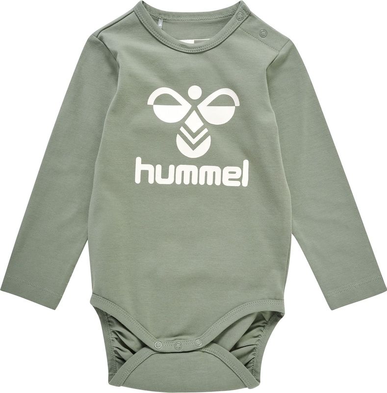 Hummel Romper L/æ - HmlFlips - Shadow - Hummel - 56 - Romper L/S