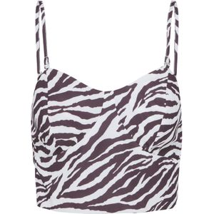 LeGer by Lena Gercke Top 'Manja'  chocoladebruin / wit