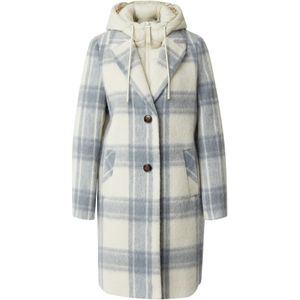 comma - Outdoor-Mantel - Halflange Jas - Ruitpatroon