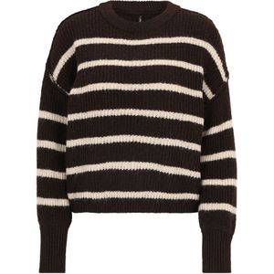 Only Tall Trui 'ONLMALLY'  ecru / chocoladebruin