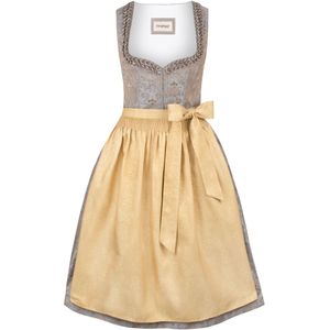 STOCKERPOINT Dirndl 'Nara'  mosterd / grijs / wit