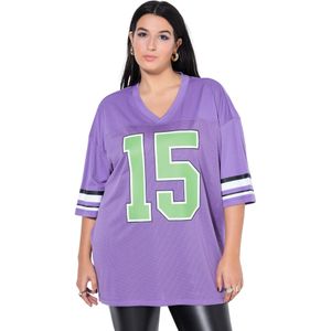 Studio Untold Oversized shirt  lichtgroen / lila / zwart / wit