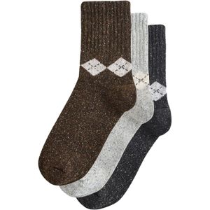 Next Sokken  lichtgrijs / olijfgroen / zwart