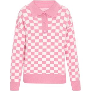 swirly Trui  pink / wit