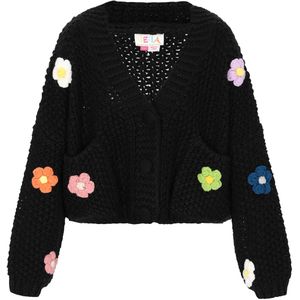 IZIA Gebreid vest 'Fashion Look'  blauw / groen / rosa / zwart