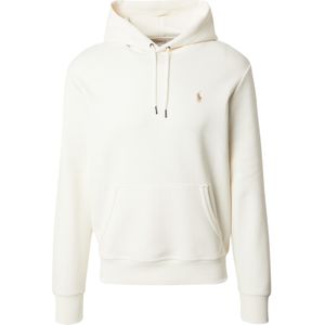 Hoodie met labelstitching en kangoeroezak