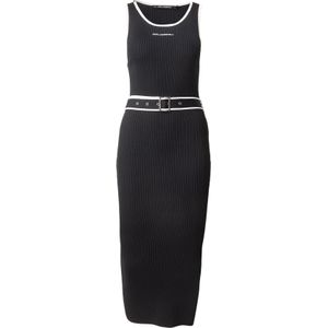 Karl Lagerfeld Gebreide jurk  zwart / wit