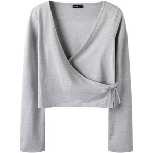 LMTD - Blouse - Grijs - Lange Mouw - Normale Pasvorm