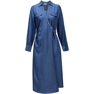 Salsa Jeans Jurk  blauw gemêleerd