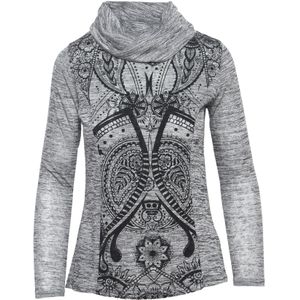 KOROSHI Shirt  grijs / antraciet / zwart / wit