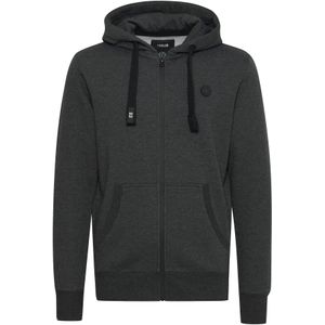 !Solid Sweatvest 'Bene zip'  grijs