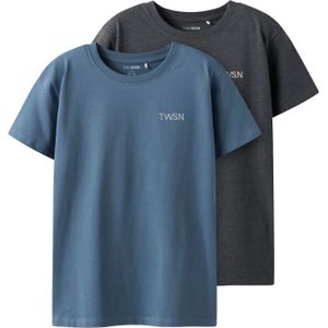 TWO SOON Shirt  blauw / grijs / wit
