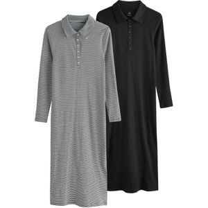 The Set Jurk  zwart / wit