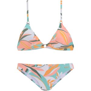 Beugelbikini - Gedessineerd - Wit - Geel - Verwijderbare Softcups