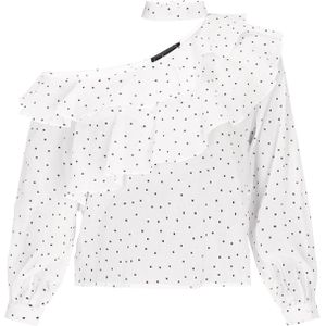 faina Blouse  zwart / offwhite