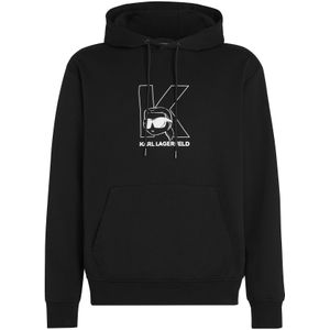 Karl Lagerfeld Sweatshirt 'Ikon'  zwart / wit